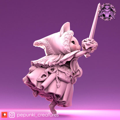 Bunny Rogue, Goldelieve, Hero Rabbit Cute | Tabletop or Display Scale | D&D Humblewood TTRPG Miniature | Pepunki Creatures