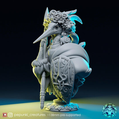 Ukraine Stork Guardian | Tabletop and Display Scale | D&D TTRPG Miniature | Pepunki Creatures