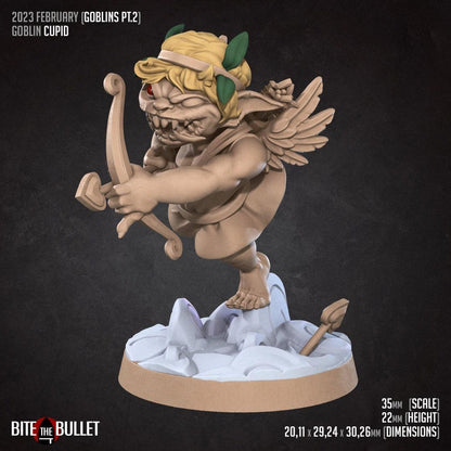 Goblin Cupid | TABLETOP SCALE | D&D TTRPG Pathfinder Miniature | Bite the Bullet