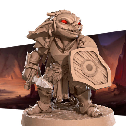 Goblin Fighter | TABLETOP SCALE | D&D TTRPG Pathfinder Miniature | Bite the Bullet