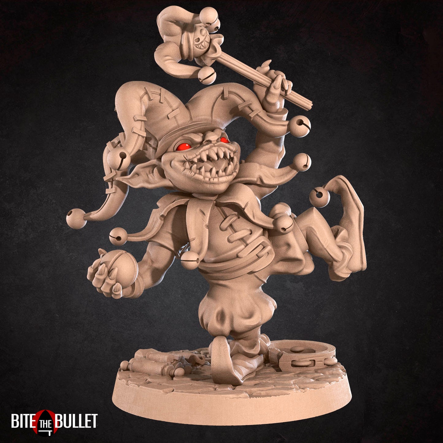 Goblin Jester | TABLETOP SCALE | D&D TTRPG Pathfinder Miniature | Bite the Bullet