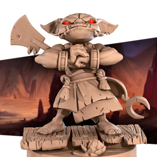 Goblin Monk | TABLETOP SCALE | D&D TTRPG Pathfinder Miniature | Bite the Bullet