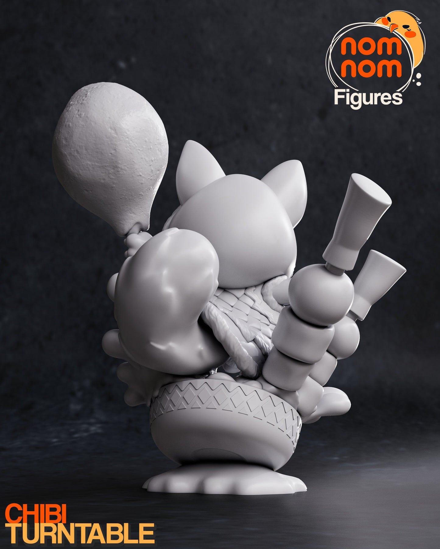 Chibi Feline Friend | Resin Garage Kit Figure Game Fan Art | Nomnom Figures