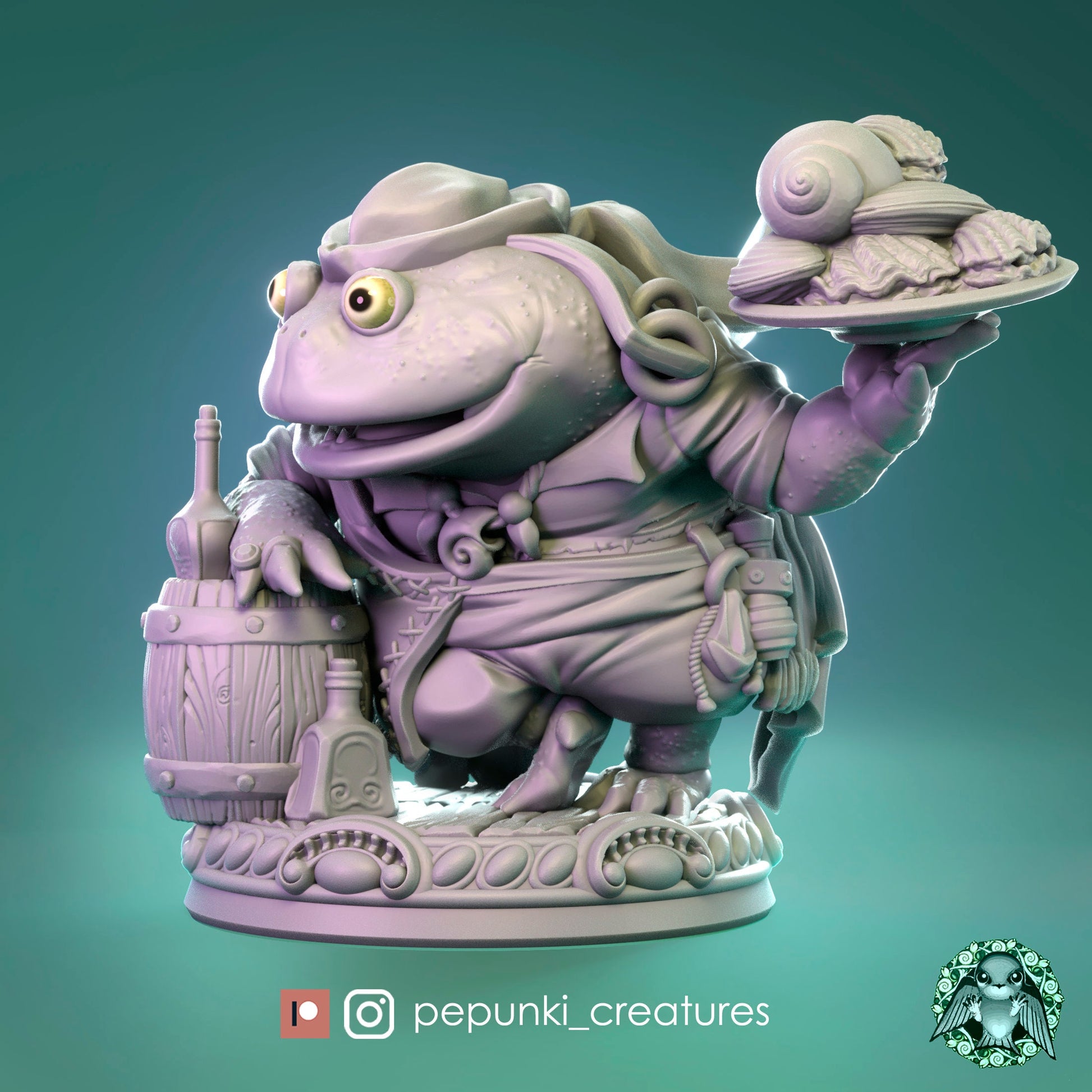 Budgee Bob | Tabletop or Display Scale | D&D TTRPG Miniature | Pepunki Creatures