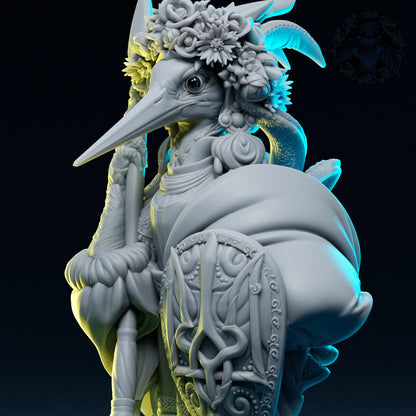 Ukraine Stork Guardian | Tabletop and Display Scale | D&D TTRPG Miniature | Pepunki Creatures