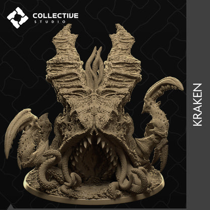 Kraken, Giant Sea Monster | D&D Tabletop Gaming Mini or Display Figure | Collective Studio