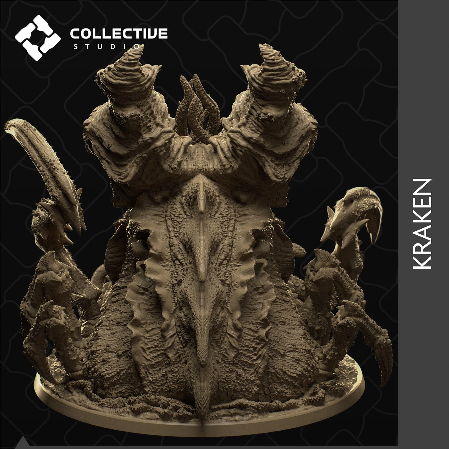 Kraken, Giant Sea Monster | D&D Tabletop Gaming Mini or Display Figure | Collective Studio