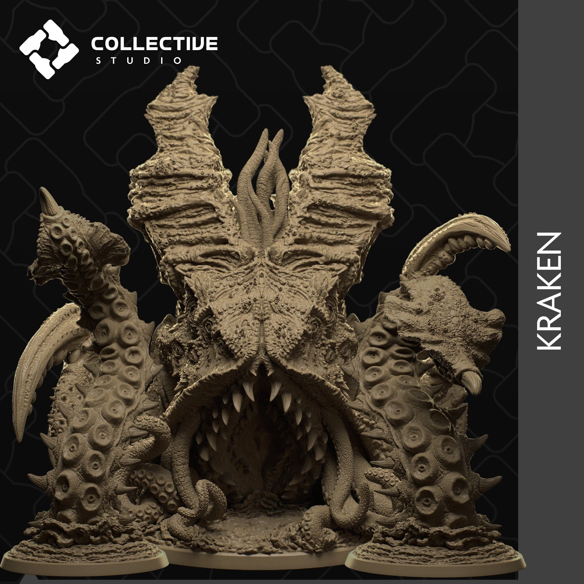 Kraken, Giant Sea Monster | D&D Tabletop Gaming Mini or Display Figure | Collective Studio