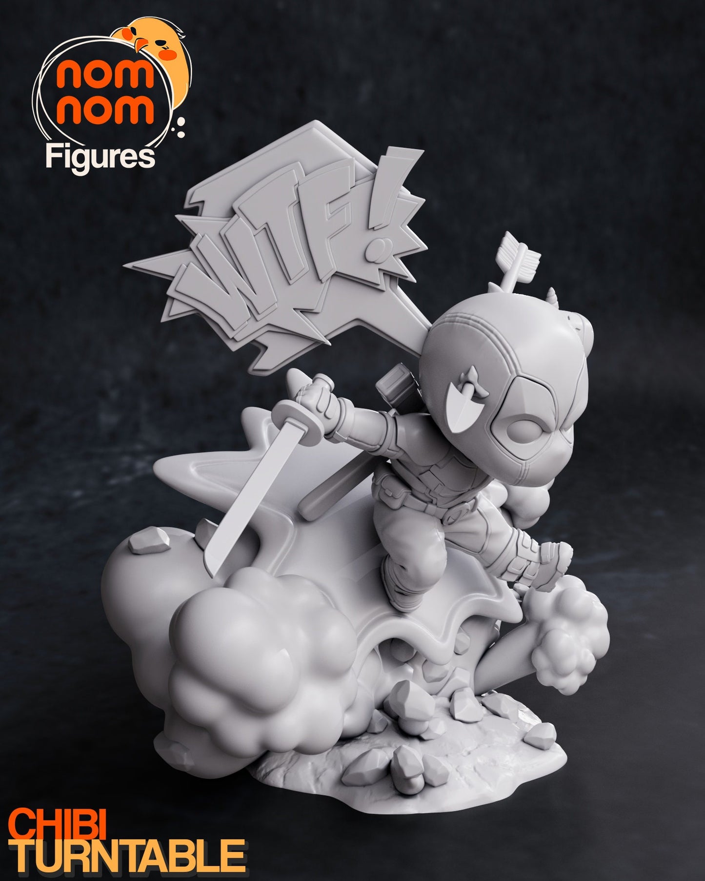 Chibi Mouthy Merc | Resin Garage Kit Figure Movie Comic Fan Art | Nomnom Figures