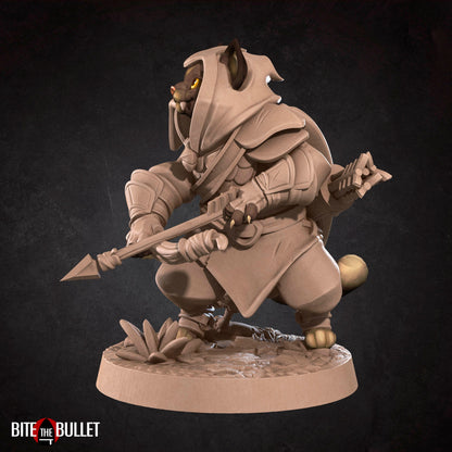 Cat Archer | TABLETOP SCALE | TTRPG Miniature | Bite the Bullet | Unpainted, Unplated Resin 8k