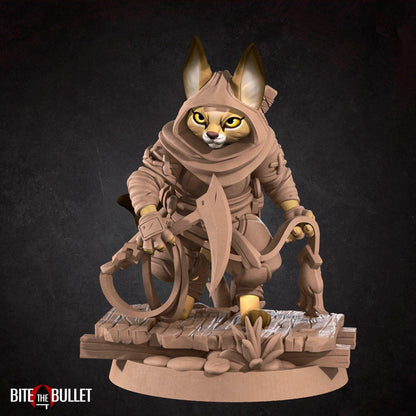 Cat Ninja | TABLETOP SCALE | TTRPG Miniature | Bite the Bullet | Unpainted, Unplated Resin 8k