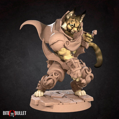 Tabaxi Rogue | TABLETOP SCALE | TTRPG Miniature | Bite the Bullet | Unpainted, Unplated Resin 8k