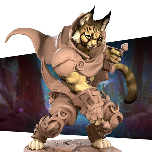 Tabaxi Rogue | TABLETOP SCALE | TTRPG Miniature | Bite the Bullet | Unpainted, Unplated Resin 8k
