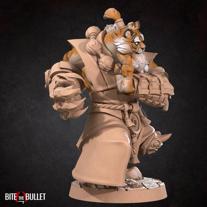 Tabaxi Monk | TABLETOP SCALE | TTRPG Miniature | Bite the Bullet | Unpainted, Unplated Resin 8k