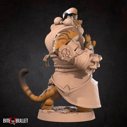 Tabaxi Monk | TABLETOP SCALE | TTRPG Miniature | Bite the Bullet | Unpainted, Unplated Resin 8k