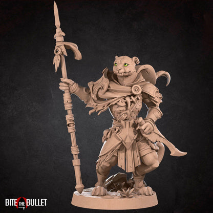 Tabaxi Ranger | TABLETOP SCALE | TTRPG Miniature | Bite the Bullet | Unpainted, Unplated Resin 8k