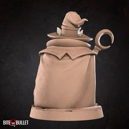 Cat Wizard | TABLETOP SCALE | TTRPG Miniature | Bite the Bullet | Unpainted, Unplated Resin 8k