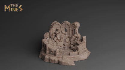 Elven Library Destroyed | D&D TTRPG Playable 3D Printed Building | The Mines