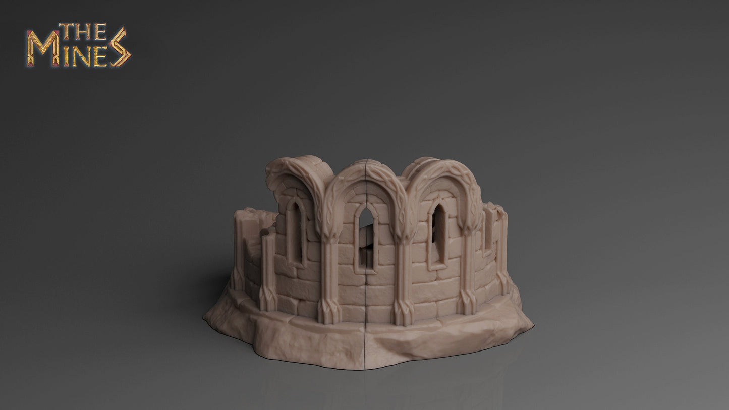 Elven Library Destroyed | D&D TTRPG Playable 3D Printed Building | The Mines