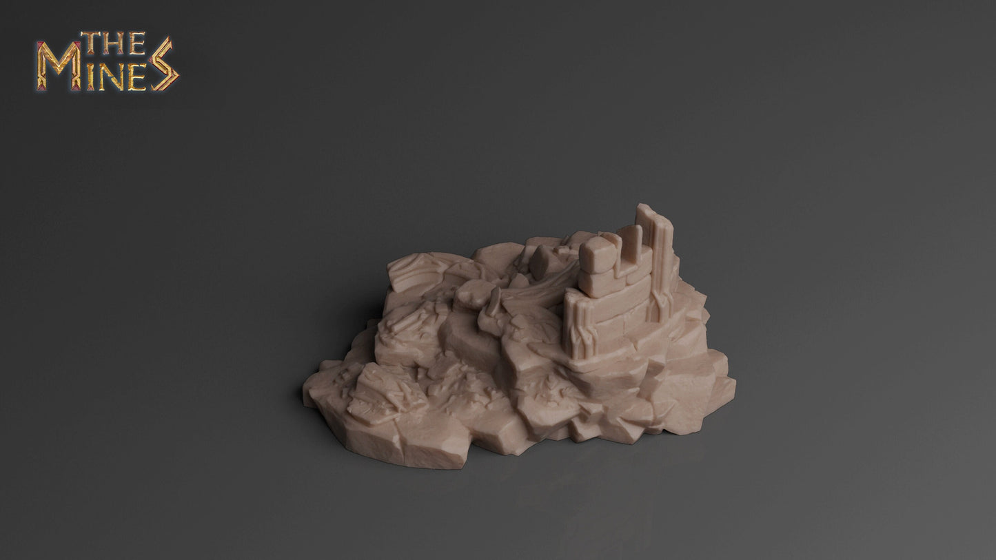 Elven Ruins 3 | D&D TTRPG Playable 3D Printed Building | The Mines