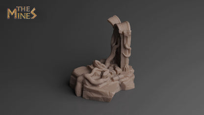 Elven Ruins 4 | D&D TTRPG Playable 3D Printed Building | The Mines
