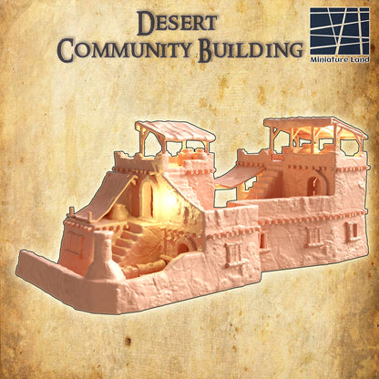 Desert Community Building | D&D TTRPG Playable 3D Printed Building | MiniatureLand