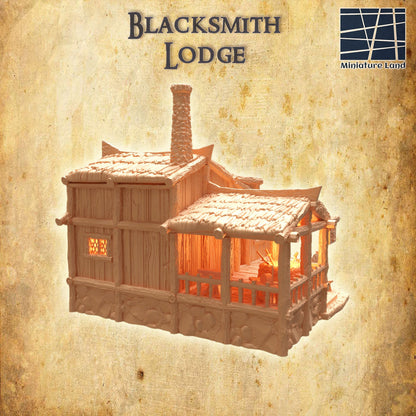 Blacksmith Lodge | D&D TTRPG Playable 3D Printed Building | MiniatureLand