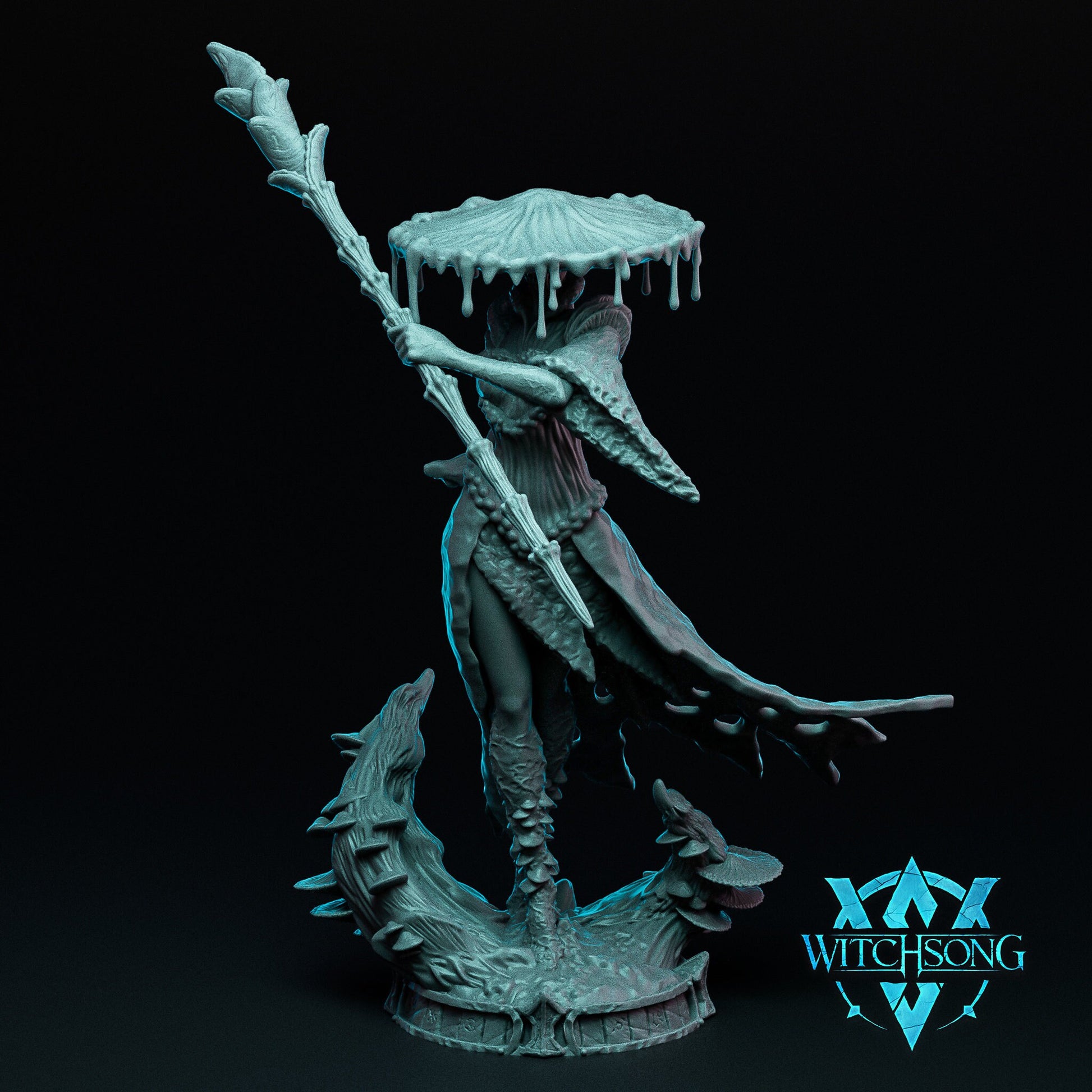 The Fungal Queen | TABLETOP SCALE | D&D TTRPG Monster Miniature Statue | Witchsong Miniatures