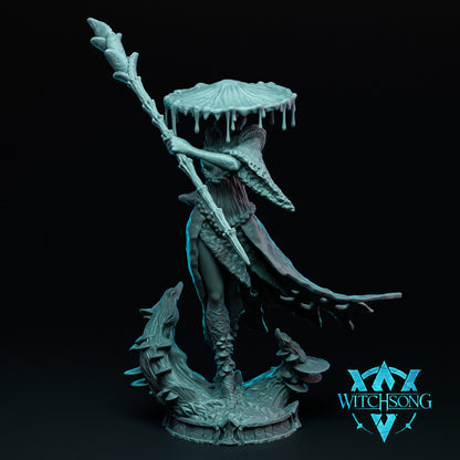 The Fungal Queen | TABLETOP SCALE | D&D TTRPG Monster Miniature Statue | Witchsong Miniatures