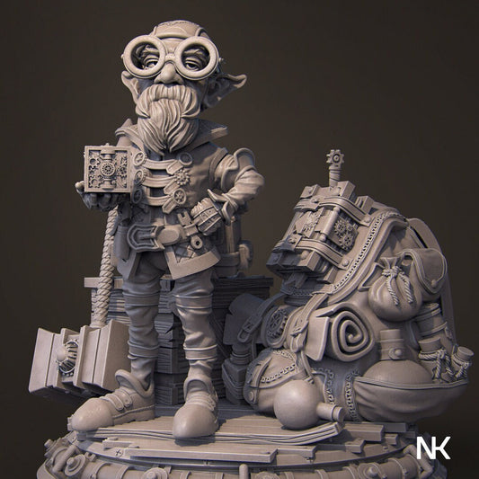 Alvynn the Alchemist Pose 1 | Garage Resin Kit Statue | D&D TTRPG Fantasy Miniature | Nerikson