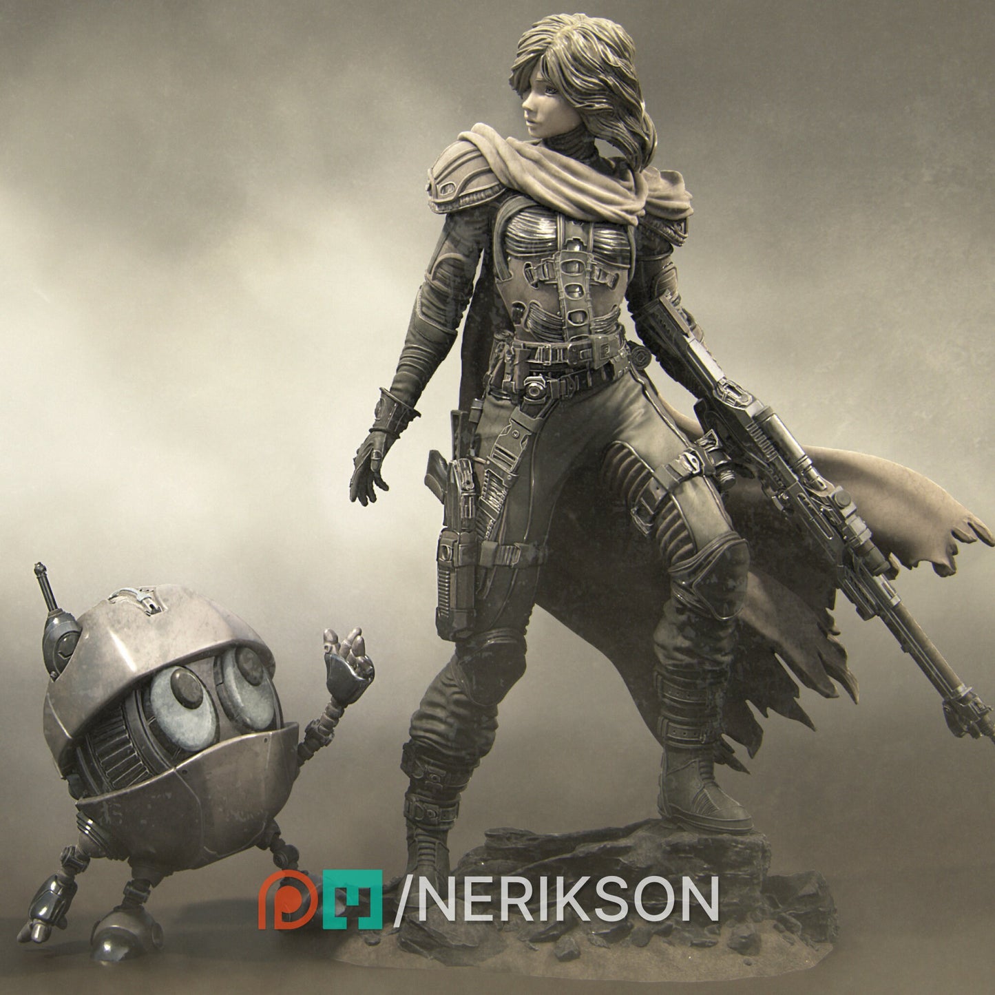 Alyara the Traveler, Spacer | Garage Resin Kit Statue | Scifi Miniature | Nerikson