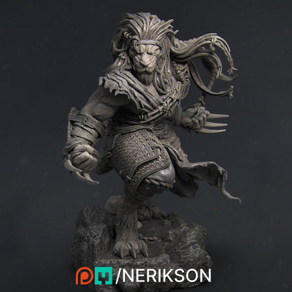 Azat, Way of the Long Death Monk | Garage Resin Kit Statue | D&D TTRPG Fantasy Miniature | Nerikson