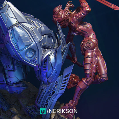 B.A.U.R.G. Unit Versus Eve | Resin Garage Kit Sculpture Android SciFi Statue | Nerikson