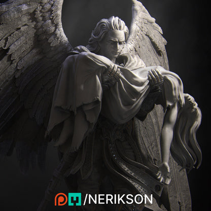 Ishim the Fallen Celestial | Garage Resin Kit Statue | D&D TTRPG Fantasy Miniature | Nerikson