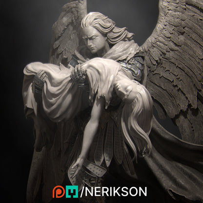 Ishim the Fallen Celestial | Garage Resin Kit Statue | D&D TTRPG Fantasy Miniature | Nerikson