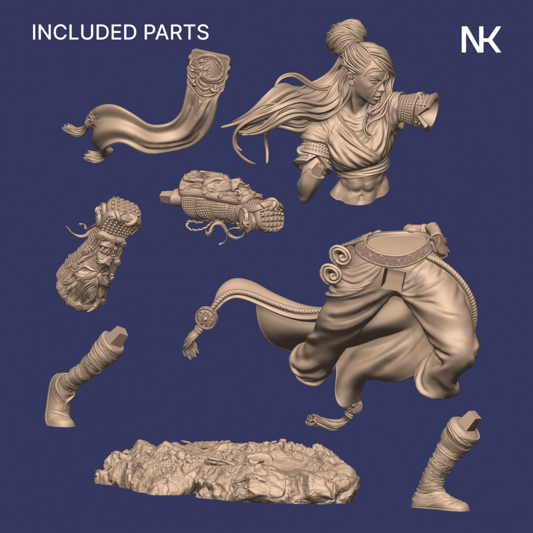 Kazue the Dragon Girl | Garage Resin Kit Statue | D&D TTRPG Fantasy Miniature | Nerikson