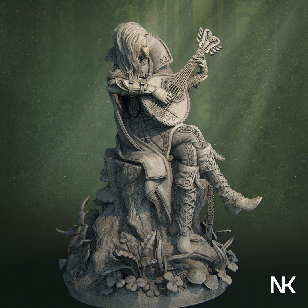 Lisa the Bard | Resin Garage Kit Sculpture D&D Fantasy Statue | Nerikson