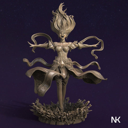 Lyndra the Archmage | Garage Resin Kit Statue | D&D TTRPG Fantasy Miniature | Nerikson