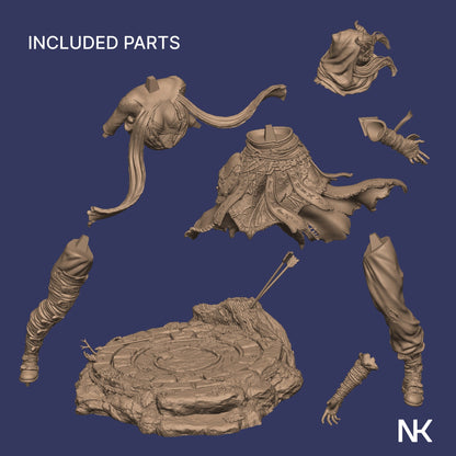 Rowena, the Wild Sorceress | Garage Resin Kit Statue | D&D TTRPG Fantasy Miniature | Nerikson