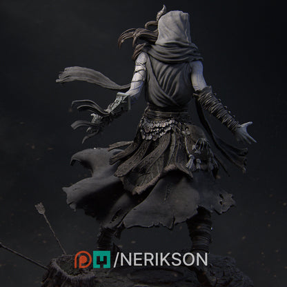 Rowena, the Wild Sorceress | Garage Resin Kit Statue | D&D TTRPG Fantasy Miniature | Nerikson