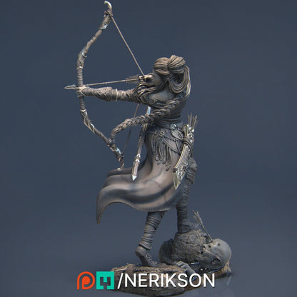 Saelihn the Forest Archer | Garage Resin Kit Statue | D&D TTRPG Fantasy Miniature | Nerikson
