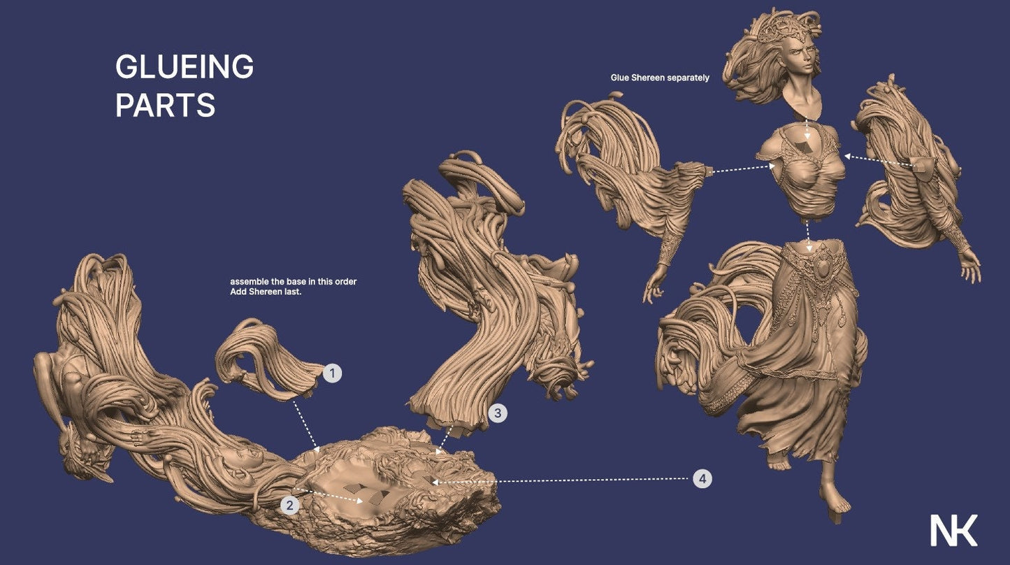 Shereen's Torment | Garage Resin Kit Statue | D&D TTRPG Fantasy Miniature | Nerikson