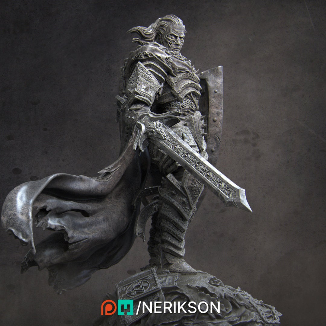 Vaeter the Branded Knight | Garage Resin Kit Statue | D&D TTRPG Fantasy Miniature | Nerikson