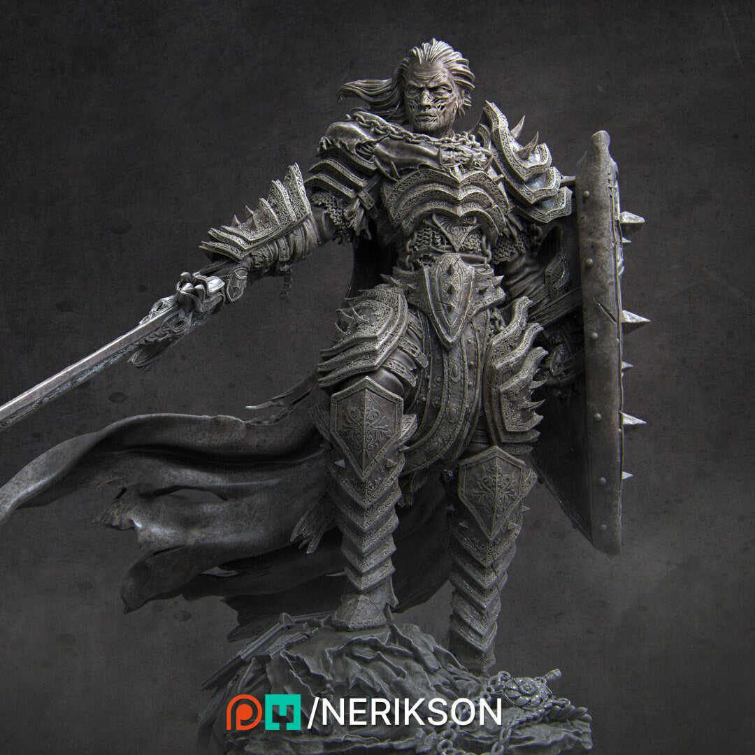 Vaeter the Branded Knight | Garage Resin Kit Statue | D&D TTRPG Fantasy Miniature | Nerikson
