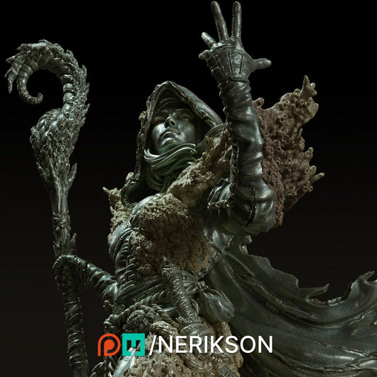 Yelhana Fathomless Warlock Sea Ocean Deep | Garage Resin Kit Statue | D&D TTRPG Fantasy Miniature | Nerikson