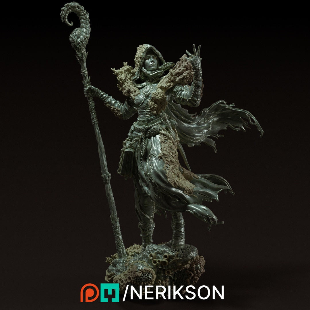 Yelhana Fathomless Warlock Sea Ocean Deep | Garage Resin Kit Statue | D&D TTRPG Fantasy Miniature | Nerikson