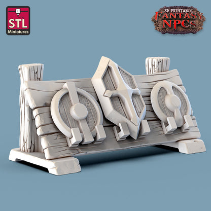 Armor Merchant Seller NPC Set | Tabletop Scale | D&D TTRPG Miniature | STL Miniatures