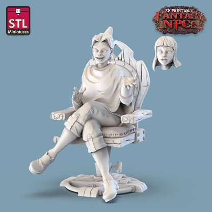 Barber Shop NPC Set | Tabletop Scale | D&D TTRPG Miniature | STL Miniatures