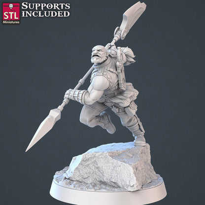 Dragon Hunter NPC Set | Tabletop Scale | D&D TTRPG Miniature | STL Miniatures