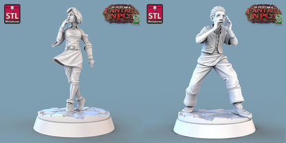 Townsfolk NPC Set 2 | Tabletop Scale | D&D TTRPG Miniature | STL Miniatures
